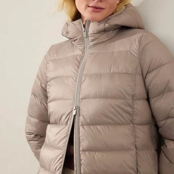 Athleta | Aire Puffer Parka | Light Beige (Feather) | Large - Picture 2 of 15